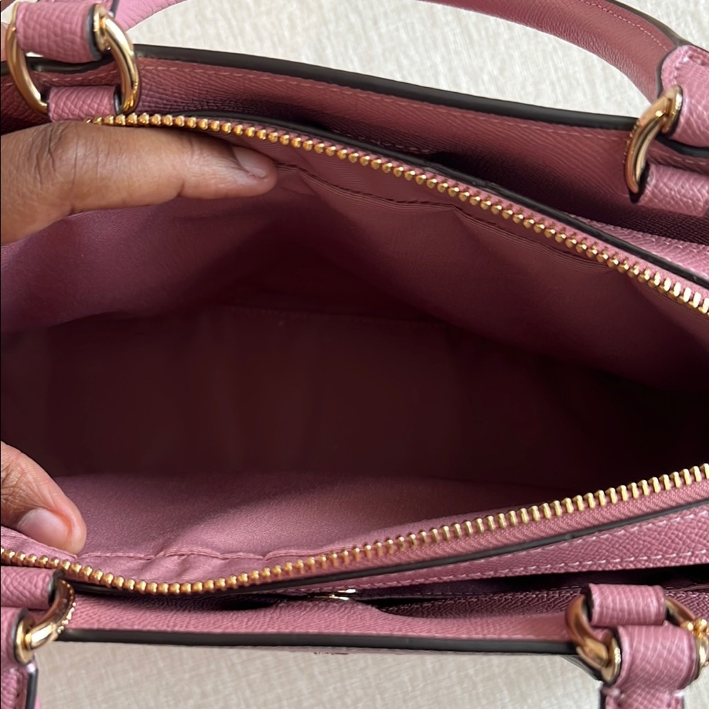 Coach Pink Satchel with Smooth Leather Finish - Picture 3 of 7